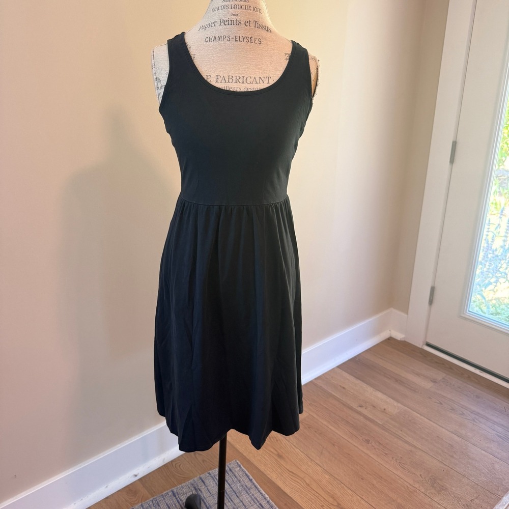 Green Cotton by Garnet Hill Women's Navy Blue Jersey Tank Dress Size S